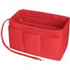 Soyizom Felt Handbag Organizer Insert, Borsa in borsa Organizer Insert Handbag Liner, Tote bag Organizzatore inserto Fit Speedy 25-40, Neverfull (Rosso, Medio)