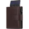 SENDEFN Porta Carte Credito Protezione RFID | Portafoglio Slim da Uomo Vera Pelle | Portafoglio Uomo con Portamonete, | Mini Porta Tessere Portacarte Uomo