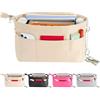HyFanStr Nylon Organizer da Borsa Donna, Zip Interno Borsa Organizer, Beige Bag Organizer Grande