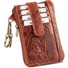 MATADOR® Portachiavi da donna Portachiavi in vera pelle con carte di credito da donna 2 portachiavi a mano di alta qualità piccola borsa