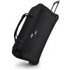 LILOSAC Borsa da viaggio per roulette, grande, 90 cm di lunghezza, 182 l, borsa da viaggio con ruote (90 cm, Nero)