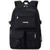 FANDARE Zaino casual per la scuola della ragazza, zaino per ragazzi, grande borsa per computer portatile da 15,6 pollici, zaino da viaggio universitario, in poliestere impermeabile, Nero A, L, Unico