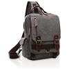 FANDARE Unisex Zaino Monospalla Tela Borsa a tracolla Uomo Donna Sling Bag Borsello a tracolla Grande Capacità Zaino Spalla Borsa a Spalla per Outdoor Trekking Ciclismo Viaggio Sports Grigio A