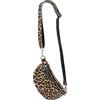 SH Leder ® AVA G292 - Borsa a tracolla in vera pelle, unisex, per festival, viaggi, piccola borsa a tracolla, 23 x 12 cm, Stampa leopardata, 23 x 12,50 x 7 cm