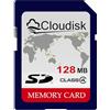 Cloudisk Scheda di memoria flash SD da 128 MB (non 128 GB), scheda SD di piccola capacità, compatibile con tutti i dispositivi SD