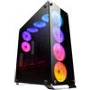 Simpletek Case Gaming Full Tower Nero Con Vetro Trasparente RGB | ATX MICRO-ATX MINI ITX TOWER CABINET