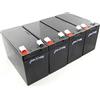 Mtxtec Batteria Ricambio compatibile con Ups APC Smart Gruppo di Continuità Rt 1000/2000 (4 Einzelakkus)