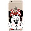 SLIDE IP6 6S Cover in TPU Gel Trasparente Custodia Protettiva, Glitter Special Collection, Disney Minnie Mouse, iPhone 6 6S