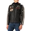 URBAN 5884 Urban Leather '58 Gents' Giacca Moto Uomo in Pelle con Protezioni per Schiena, Spalle e Gomiti Omologate CE | Marrone | L