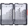 kwb 108950 108950 L scatola di perforazione da 16 pezzi w. codolo esagonale, 8 punte per metallo HSS, punte per pietra HM e 4 punte per legno