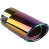 ETOPARS 62mm Tubo di Scarico Auto Universale Terminale di Scarico Tubo di Punta del Silenziatore di Scarico Acciaio Inossidabile Uscita Singola Dritto Colorato