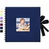 Vienrose Album Fotografico fai da te 20,5 x 20,5 cm Spirale Scrapbooking Album 20 fogli 40 Pagine Nere Scrapbook Personalizzabile Regali Nozze Natale San Valentino Regalo di Anniversario Compleanno