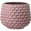 Nordring Vaso per piante da interno, stile retrò, vintage, Pino L (diametro 16,5 cm), malva, ceramica