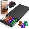 Wdmiya Nespresso, porta capsule (40 pezzi), girevole, porta capsule, Organizer per conservare capsule di caffè