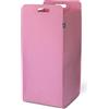 HENNEZ Cesto portabiancheria pieghevole 80 l, colore rosa, cestino portaoggetti per bambini, leggero in feltro, cesto per biancheria pieghevole con manici cesto biancheria per bambini, cestino per