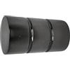 GIRASOLE HOME® Terminale Cilindro Scanalato per Asta da Tenda dal Diametro di 18-20 mm 2 Pezzi in Alluminio (Nichel Nero)