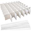 GIAK Divisori Per Cassetti Separatori Per Cassetti Regolabili 8 PCS Bianco Organizzatore Per Cassetti Per Ufficio Bagno Cucina o Camera da Letto Organizzatore Cassetti
