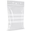 PACKY - Bustine Trasparenti Richiudibili 10x15 Cm - 100 Pezzi - 3 Bande Bianche