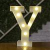 Tiardey Lettere Luminose a Forma di Simbolo a LED, lampade da Tavolo con tendone in plastica Alfabeto,Festa di Compleanno di Nozze Tutti i Giorni Decorazione da Appendere a Parete a casa-Y