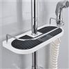 LATERN Mensola Da Bagno Per Asta Doccia, Supporto Per Organizzatore In Alluminio Per Doccia Da Bagno Per Balsamo Shampoo Sapone (19mm -25mm)