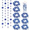 IOPJLK 18 Pezzi Stringa di Perle Artificiali per Candele Galleggianti, Fili di Finte Perle per Il Riempimento di Vasi, per Decorazioni per la Casa e per Matrimoni, Accessori per Capelli da Sposa (Blu)