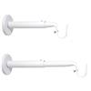 EVIDECO Migliori vendite - Muro di Sostegno Estensibile E Bar Regolabile per Le Tende, Ø 19 Mm, Lunghezza 18-25 Cm, Colore Bianco (1 Lotto 2 Aste Titolari)
