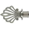 GIRASOLE HOME® Terminale Conchiglia per Asta da Tenda dal Diametro di 18-20 mm 2 Pezzi in Lega di Zinco (Nichel Satinato)
