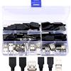 RUNCCI-YUN 40pcs USB 2.0 Tipo A 4 pin del connettore，di saldatura 2.0 USB connettore con Coperchio In Plastica Per Diy