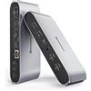 Minisopuru USB C Docking Station (13 IN 1), Displaylink Triple Display Docking Station per MacBook M1/M2/M3/M4/Windows, con 2 HDMI e 2 DisplayPort, 100W PD, dati USB-C, Ethernet, audio, 4 porte USBA