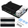 GeeekPi Raspberry Pi 4 Case per Raspberry Pi CNC Armor Case con raffreddamento passivo/dissipatore di calore per Raspberry Pi 4B (Nero)