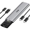 SSK Adattatore custodia SSD M.2 NVME senza attrezzi, custodia SSD esterna con chip PCIe MKey JMS583 USB C 3.2 Gen 2 10 Gbps, supporto UASP Trim per 2242/2260/2280 (SSD SATA NON supportato)