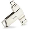 SSK 128 GB USB C Flash Drive Doppi connettori Memoria USB con velocità di trasferimento fino a 150 MB/s PenDrive per telefoni Android, Macbook/Pro/Air e altro