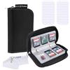 Eco-Fused Custodia per schede di memoria Eco-Fused - Adatta per un massimo di 22 schede SD, SDHC, Micro SD, Mini SD e 4 CF - Porta con 22 scomparti (Nero - Confezione da 2)