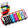 Koala Cartuccia d'inchiostro Compatibili per Epson 378 XL 378XL Multipack per Expression Photo XP-8500 XP-8505 XP-8600 XP-8000 XP-8005 XP-8700 XP-8605 XP-15000 Stampante, Pacco din 7