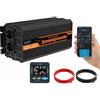 EDECOA Inverter 12V 220V/230V Onda Pura 2000w - Modalità ECO, con App, telecomando, 2x USB - Compatibile con batterie (Litio, Agm, Gel, Fld) - per camper, auto, casa, pannelli solari - Convertitore