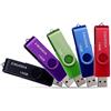 ENUODA Chiavetta USB 16GB 5 Pezzi Pennetta Girevole USB 2.0 Unità Memoria Flash per Archiviazione Dati con Luce LED (5 Multicolorato: Nero Blu Verde Viola Rosso)