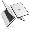 BlueSwan Custodia compatibile con MacBook Pro 14 2026 2025 2024-2021 M5 A3426 A3427 A3434 M4 A3112 A3185 A3401 M3 A2918 M2 M1 Cover Rigido Protettivo Bordo in TPU - (Bordo Nero) Trasparente Opaco