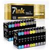7INK - Toner Premium per Epson Stylus, 20 cartucce d'inchiostro, nero × 8, ciano × 4, magenta × 4, giallo × 4, capacità totale 380 ml, ricambio per T0711/T0891