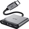 uni Adattatore da USB C a HDMI, Adattatore Multiporta AV Digitale USB-C 3in1, con a uscita video HDMI 4K 30Hz, USB 3.0 e porta di ricarica rapida da 100W per MacBook Pro/Air, Galaxy, Surface, ecc.