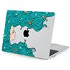 BlueSwan Custodia Compatibile con 2022 2024 MacBook Air 13,6 Pollici M2 M3 Chip A2681 A3113, Cover in Plastica Rigida con Motivo Floreale, Trasparente - Ragazza di Mare