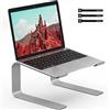 BONTEC Supporto PC Portatile, Supporto PC Compatibile Laptop Da 10-17.3 Pollici, Rialzo Portatile Per Computer/MacBook/Notebook, Laptop Stand Fino a 5kg, Argento
