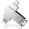 Geweo Chiavetta USB Type C 128 GB, 2 in 1 OTG Penna 128 giga USB C Pen Drive 128GB per PC/New MacBook/Tablet/Smartphone Huawei, Samsung, Xiaomi (Argento)