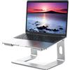 BESIGN LS03S Supporto PC Portatile, Supporto per Portatile Ergonomico in Alluminio, Supporto per Laptop Compatibile con Portatili da 10-15,6, Metallo Argento