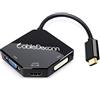 cabledeconn adattatore multiporta, da USB-C 3.1 di tipo C (compatibile con Thunderbolt 3) a HDMI DVI VGA 4 K, per MacBook Pro