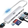 B3 BIGTHREE Hub USB C adattatore per MacBook docking station multiporta USBC 6 in 1 con 4K@30Hz,55W PD,USB-C e USB-A 5Gbps,lettore di schede microSD e TF, per MacBook Air/Pro M1/M2 Laptop iPad e altro ancora