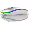 Uiosmuph G12 - Mouse senza fili, sottile, ottico wireless mouse con ricevitore Nano Mouse USB per PC/Tablet/Laptop (argento)