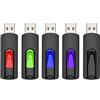 Vansuny Chiavette USB 64GB 5 Pezzi Pendrive Unità Flash 64 Giga Memoria USB2.0 per Laptop PC Desktop, Pennette USB Portatile Colorato Confezione da 5 Stick con Design Retrattile