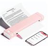 Phomemo M08F - Stampante termica portatile A4, colore rosa, Bluetooth, senza inchiostro, per smartphone e PC, supporta carta termica A4, 210 x 297 mm