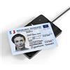Elexlinco NFC Contactless Smart & EID Card Reader, Legge in Modo Efficiente i Dati Contenuti Nella Tessera Sanitaria ID, 13,56 MHz, Funziona con ISO14443A/B