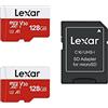 Lexar Scheda Micro SD 128 GB 2 Pack, fino a 100 MB/s, memory card